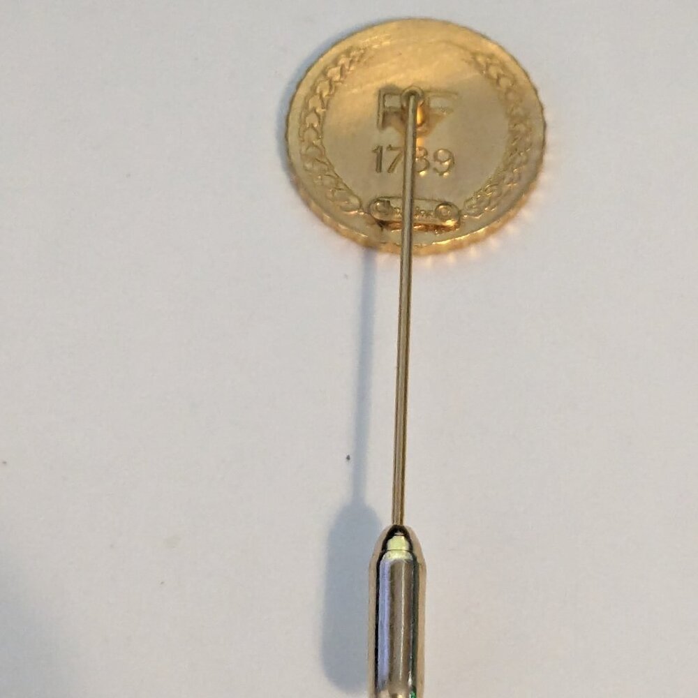 ULTRA RARE Limited Signed CHRISTIAN DIOR RF 1789 Bicentenary Coin Stick Pin - Picture 4 of 7
